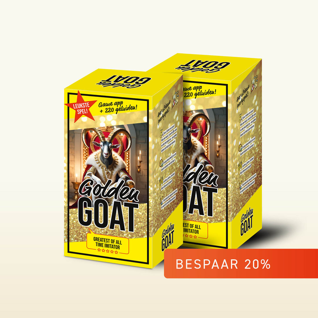 2 Stück | Golden GOAT – NL Partyspiel
