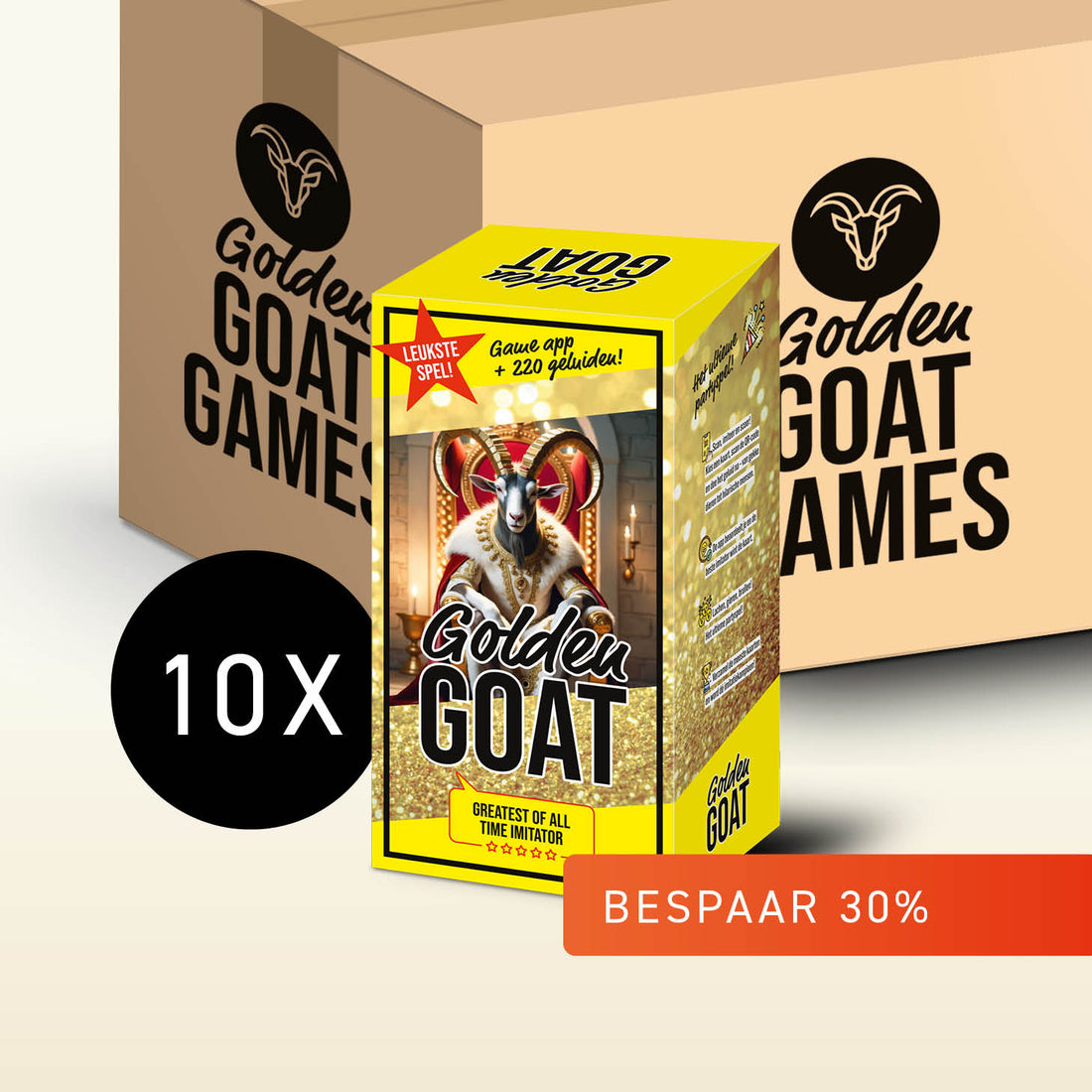 10 Stück | Golden GOAT – NL Partygame